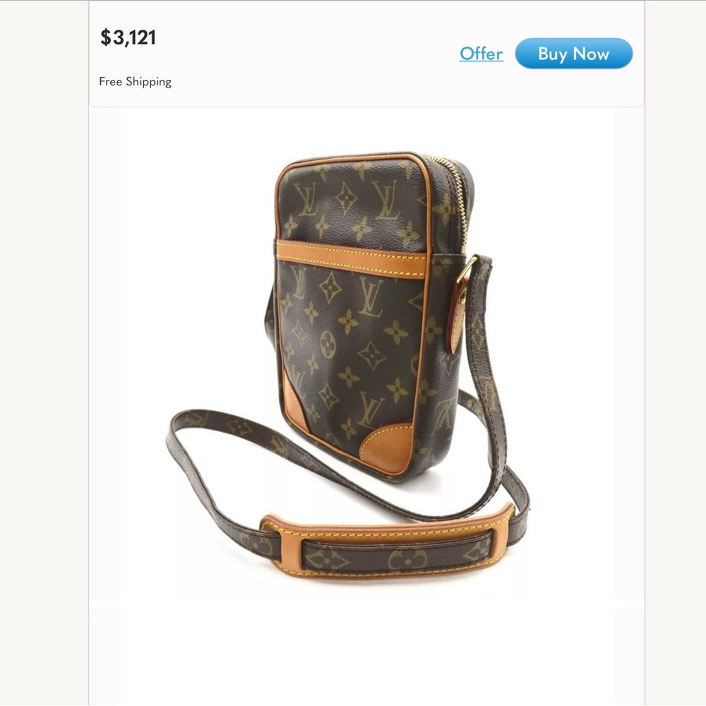 ✅ Authentic Louis Vuitton Brown Tan Messenger Bag Monogram - Picture 2 of 12